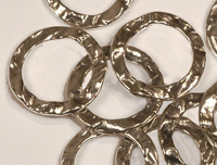 Cast Silver Hammered Rings